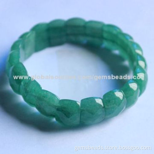 Beaded bracelets in gemstone